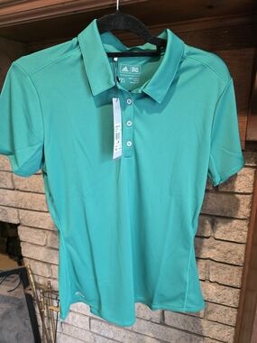 adidas Teal Green Women's Short Sleeve Polo